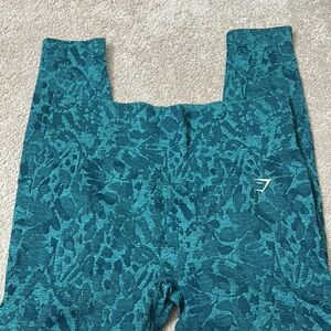 Teal Patterned Gymshark Leggings